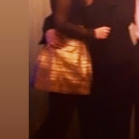 Gold cocktail skirt for holidays - Picture 5 of 6